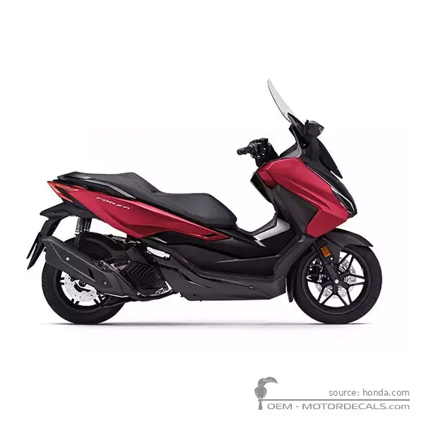 Honda FORZA 125 2023 - Mat Carnelian Red Metallic