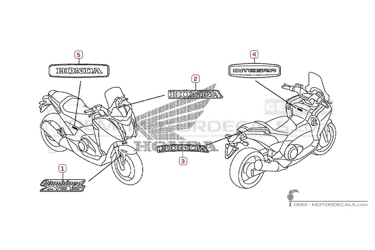 Decals for Honda INTEGRA 700 2013 • Honda OEM Decals