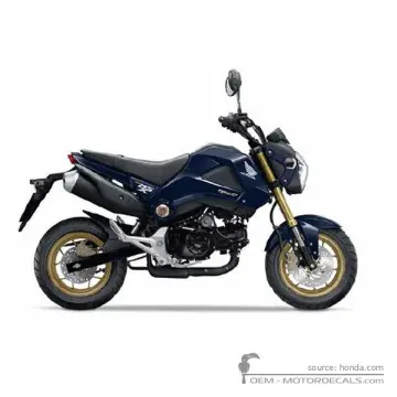 Honda MSX125 GROM 2014 - Candy Pisces Blue