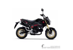 Decals for Honda MSX125 GROM 2015 • Honda OEM Decals