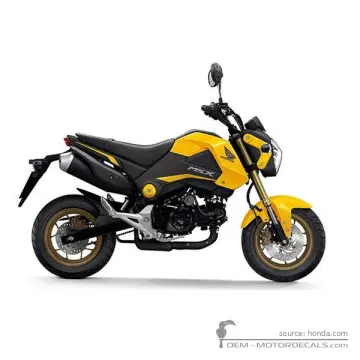 Honda MSX125 GROM 2015 - Marigold Yellow