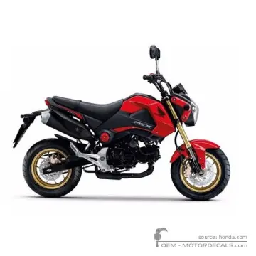 Honda MSX125 GROM 2015 - Pearl Valentine Red