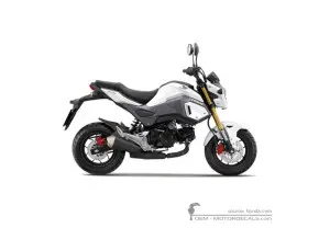 Decals for Honda MSX125 GROM 2016 • Honda OEM Decals