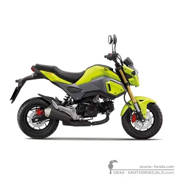Honda MSX125 GROM 2017 - Lemon Ice Yellow