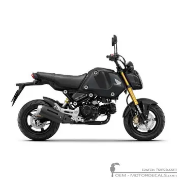 Honda MSX125 GROM 2022 - Mat Gunpower Black Metallic