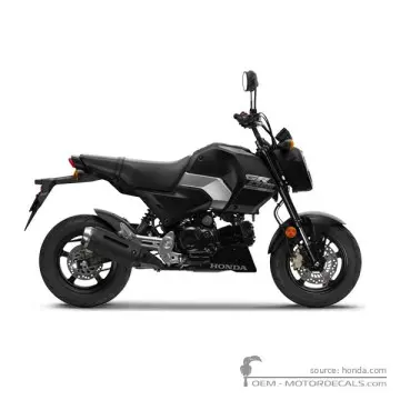 Honda MSX125 GROM 2024 - Mat Gunpowder Black Metallic