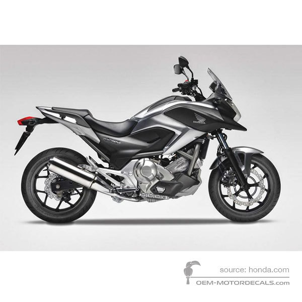 Stickers voor Honda NC700X 2012 - Zilver • Honda OEM Stickers