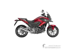 Naklejki do Honda NC750X 2014 - Czerwony • Honda Naklejki OEM
