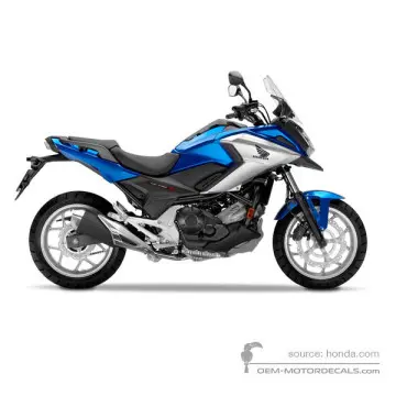 Honda NC750X 2017 - Blue - Glint Wave Blue Metallic