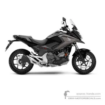 Honda NC750X 2020 - Czarny - Mat Ballistic Black Metallic