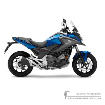 Honda NC750X 2020 - Blue - Glint Wave Blue Metallic