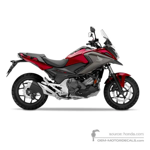 Honda NC750X 2020 - Rosso - Candy Chromosphere Red
