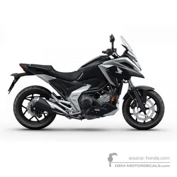 Honda NC750X 2021 - Czarny - Mat Ballistic Black Metallic
