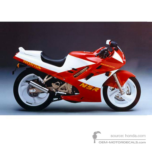 Adesivi per Honda NSR125 1989 - Rosso • Honda Adesivi OEM