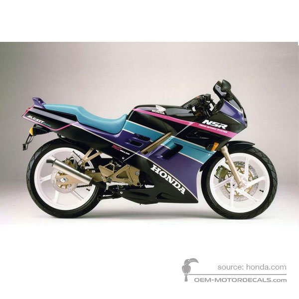 Autocollants pour Honda NSR125 1991 - Noir • Honda Autocollants OEM