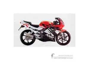 Decals for Honda NSR125 1997 - Red • Honda OEM Decals