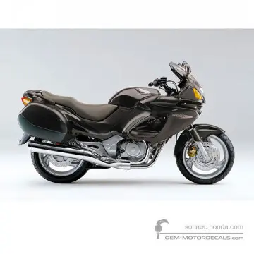 Honda NT650V DEAUVILLE 1998 - Zwart - Pearl Raspberry Black