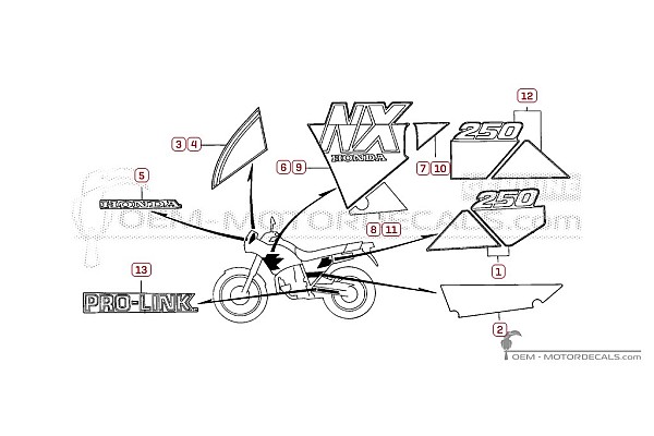 Honda NX250 DOMINATOR 1990