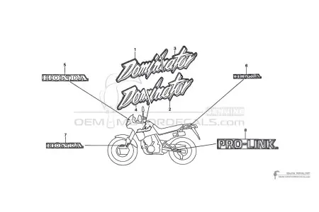 Honda NX650 DOMINATOR 1989 - Blauw