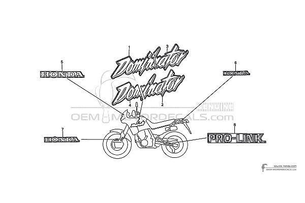 Honda NX650 DOMINATOR 1988 - Schwarz