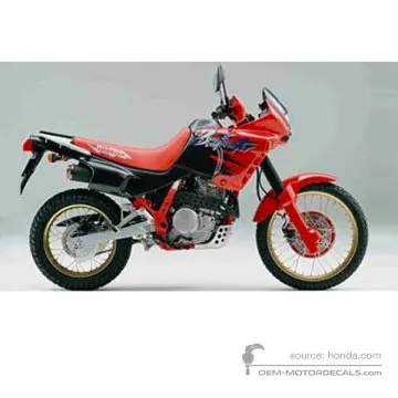 Honda NX650 DOMINATOR 1993 - Red - Checker Black Metallic