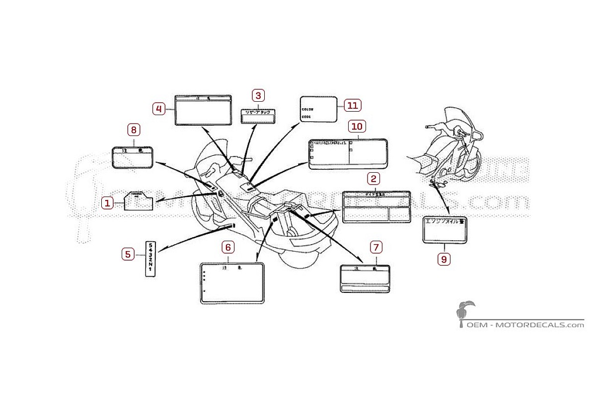 Decals for Caution labels • Honda OEM Decals
