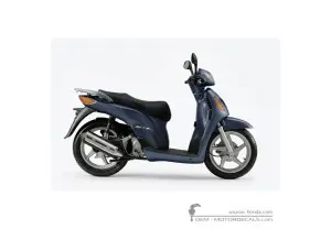 Stickers voor Honda SH125i 2002 • Honda OEM Stickers