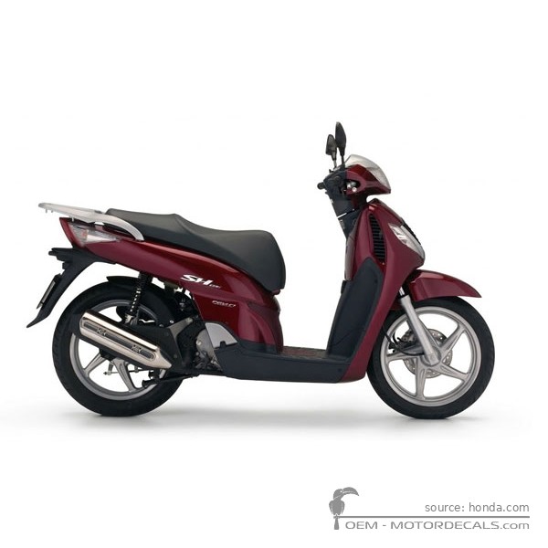 Stickers voor Honda SH125i 2007 • Honda OEM Stickers
