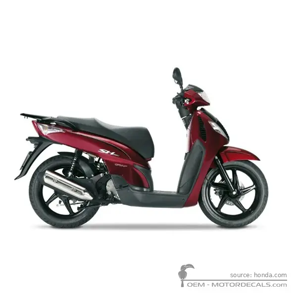 Honda SH125i R 2009 - Pearl Siena Red
