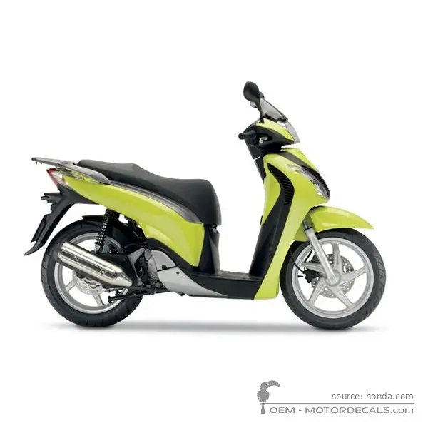 Honda SH125i 2010 - Pearl Acid Yellow