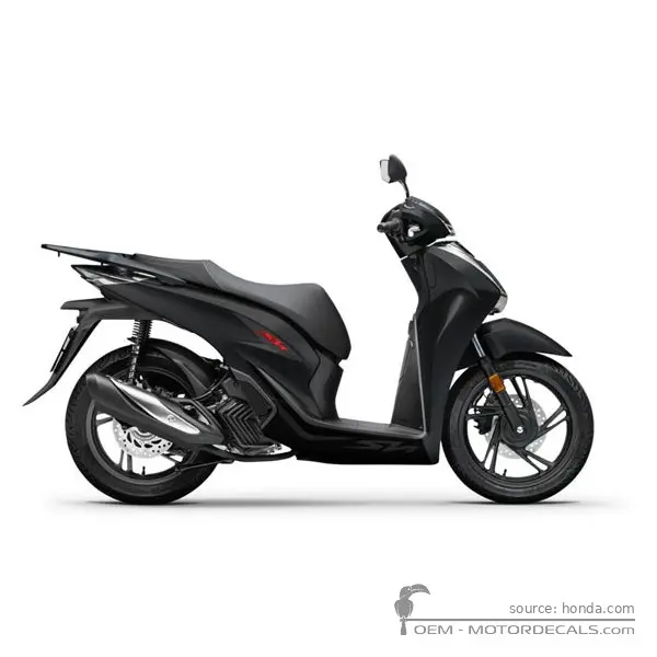 Honda SH125i 2023 - Mat Coal Black Metallic