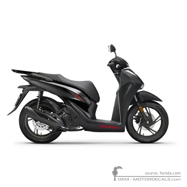 Honda SH125i 2024 - Mat Coal Black Metallic
