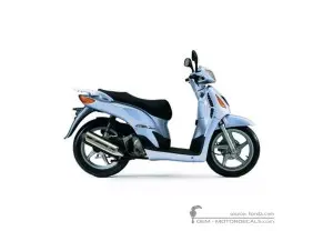 Autocollants pour Honda SH150i 2001 • Honda Autocollants OEM