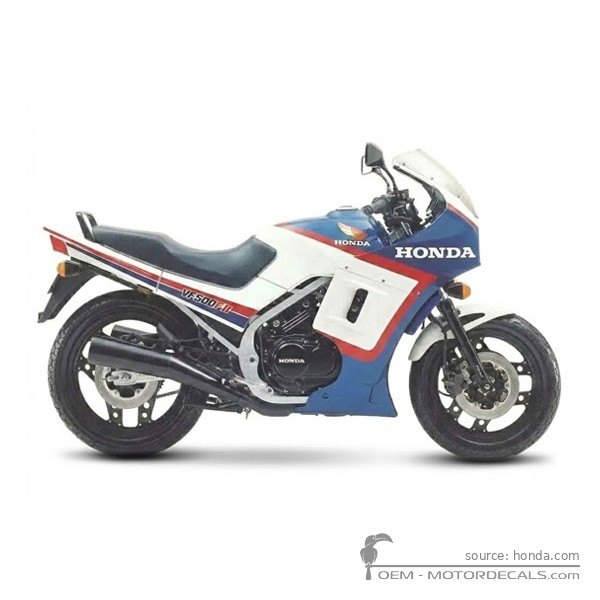 Decals for Honda VF500 FII Interceptor 1984 • Honda OEM Decals