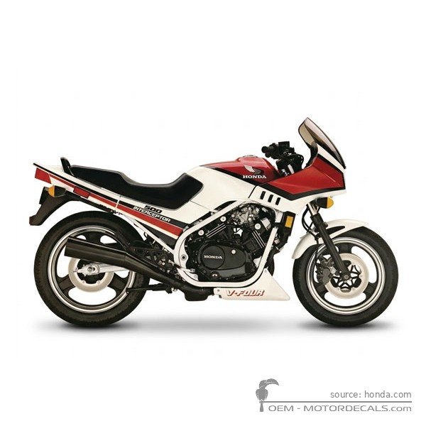 Decals for Honda VF500 F Interceptor 1984 • Honda OEM Decals