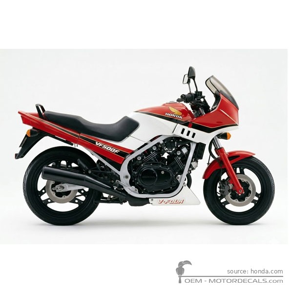 Stickers voor Honda VF500 F  1985 • Honda OEM Stickers