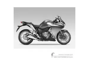 Stickers voor Honda VFR1200F 2010 - Zilver • Honda OEM Stickers
