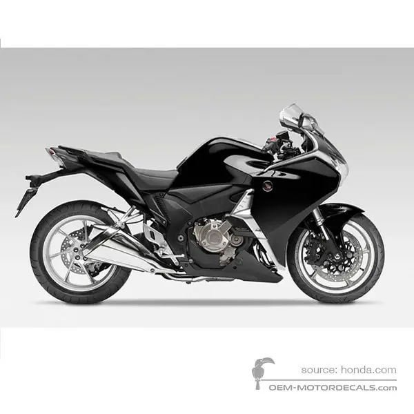 Honda VFR1200F 2012 - Zwart - Darkness Black Metallic