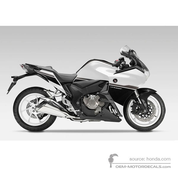 Naklejki do Honda VFR1200F 2015 - Biały • Honda Naklejki OEM