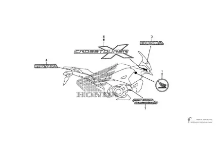Honda VFR1200X CROSSTOURER 2012 - Rot