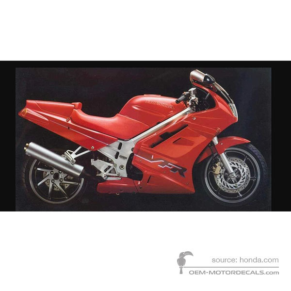 Adesivi per Honda VFR750 1992 - Rosso • Honda Adesivi OEM