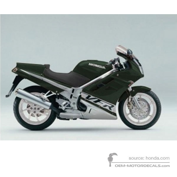 Decals for Honda VFR750 1993 - Green • Honda OEM Decals
