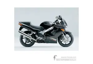 Decals for Honda VFR800 1999 - Black • Honda OEM Decals