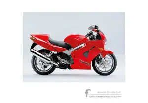 Naklejki do Honda VFR800 2001 - Czerwony • Honda Naklejki OEM