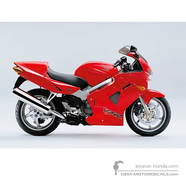 Decals for Honda VFR800 2001 - Red • Honda OEM Decals
