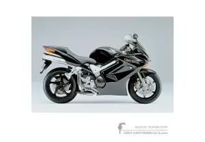 Autocollants pour Honda VFR800 VTEC 2002 - Noir • Honda Autocollants OEM