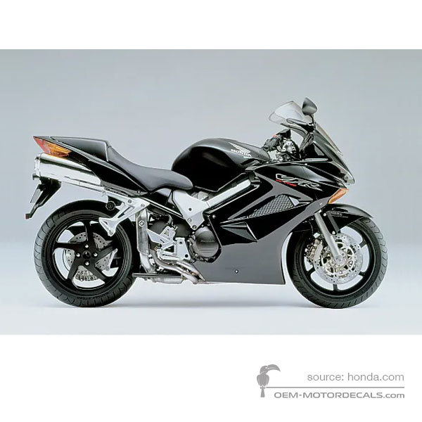 Aufkleber für Honda VFR800 VTEC 2003 - Schwarz • Honda OEM-Aufkleber
