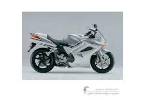 Aufkleber für Honda VFR800 VTEC 2003 - Silber • Honda OEM-Aufkleber