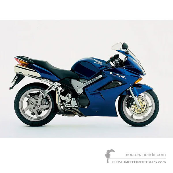Adesivi per Honda VFR800 VTEC 2005 - Blu • Honda Adesivi OEM