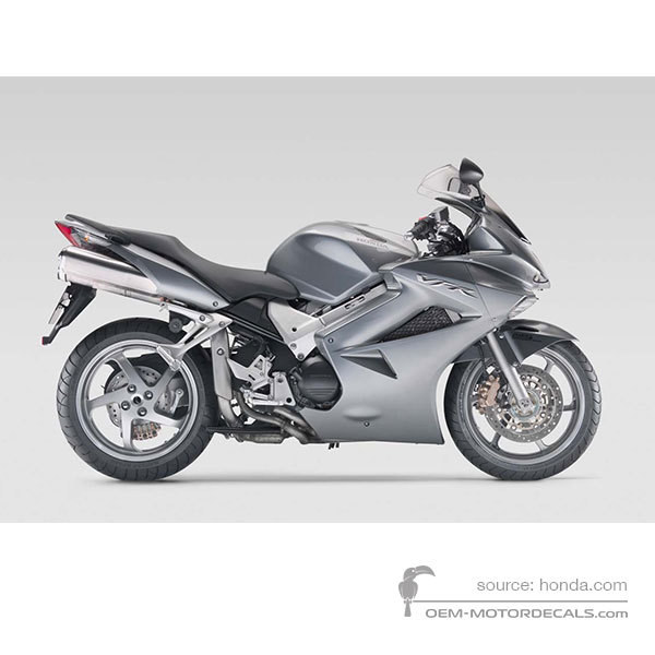 Naklejki do Honda VFR800 VTEC 2008 - Srebrny • Honda Naklejki OEM